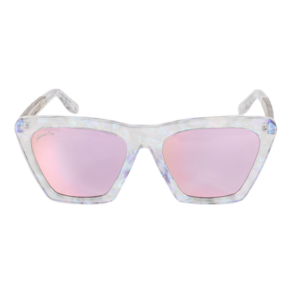 FIGURE - Unicorn Holographic Polarized wooden / acetate Sunglasses - Johnny Fly Eyewear | 