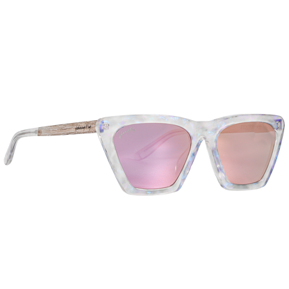 FIGURE - Unicorn Holographic Polarized wooden / acetate Sunglasses - Johnny Fly Eyewear | 