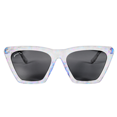 FIGURE - Unicorn Holographic Polarized wooden / acetate Sunglasses - Johnny Fly Eyewear | #color_unicorn