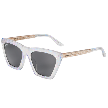 FIGURE - Unicorn Holographic Polarized wooden / acetate Sunglasses - Johnny Fly Eyewear | 