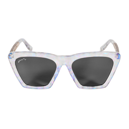 FIGURE - Unicorn Holographic Polarized wooden / acetate Sunglasses - Johnny Fly Eyewear | 