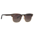 Hughes Polarized Sunglasses - Gold / Wood Club Master Style - Johnny Fly | #color_gold