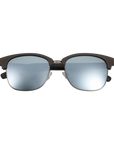 Hughes Mirrored Polarized Sunglasses - Gunmetal / Wood Club Master Style - Johnny Fly | 