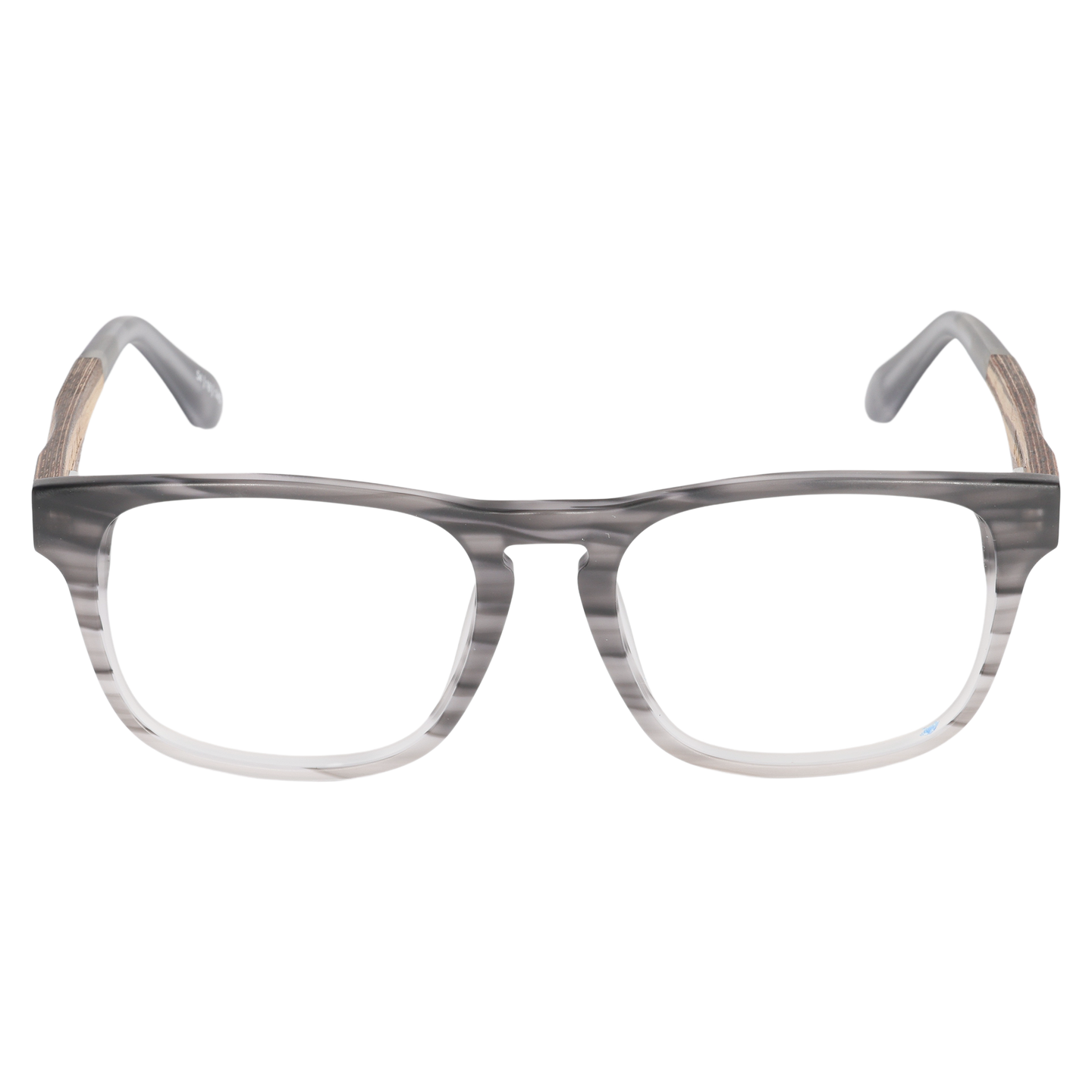 Johnny Fly Splinter Sunglasses with modern minimal design, featuring a sleek acetate front section, wooden arms, spring hinges, and nylon polarized lensing.