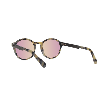 UFO Polarized Sunglasses in Matte White Tortoise by Johnny Fly | 