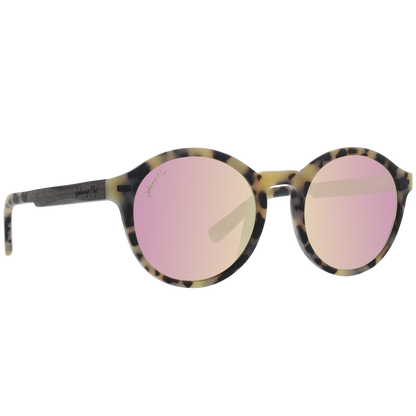 UFO Polarized Sunglasses in Matte White Tortoise by Johnny Fly | 