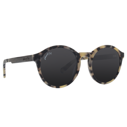 UFO Polarized Sunglasses in Matte White Tortoise by Johnny Fly | 