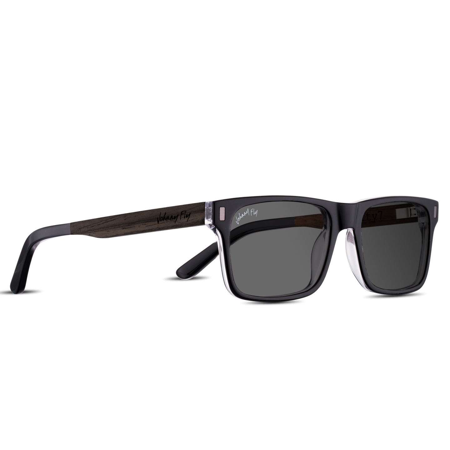 7FIFTY7 Sunglasses Frame - Black Crystal- Johnny Fly | 757-BCRY-POL-SMK-WAL | | #color_black-crystal