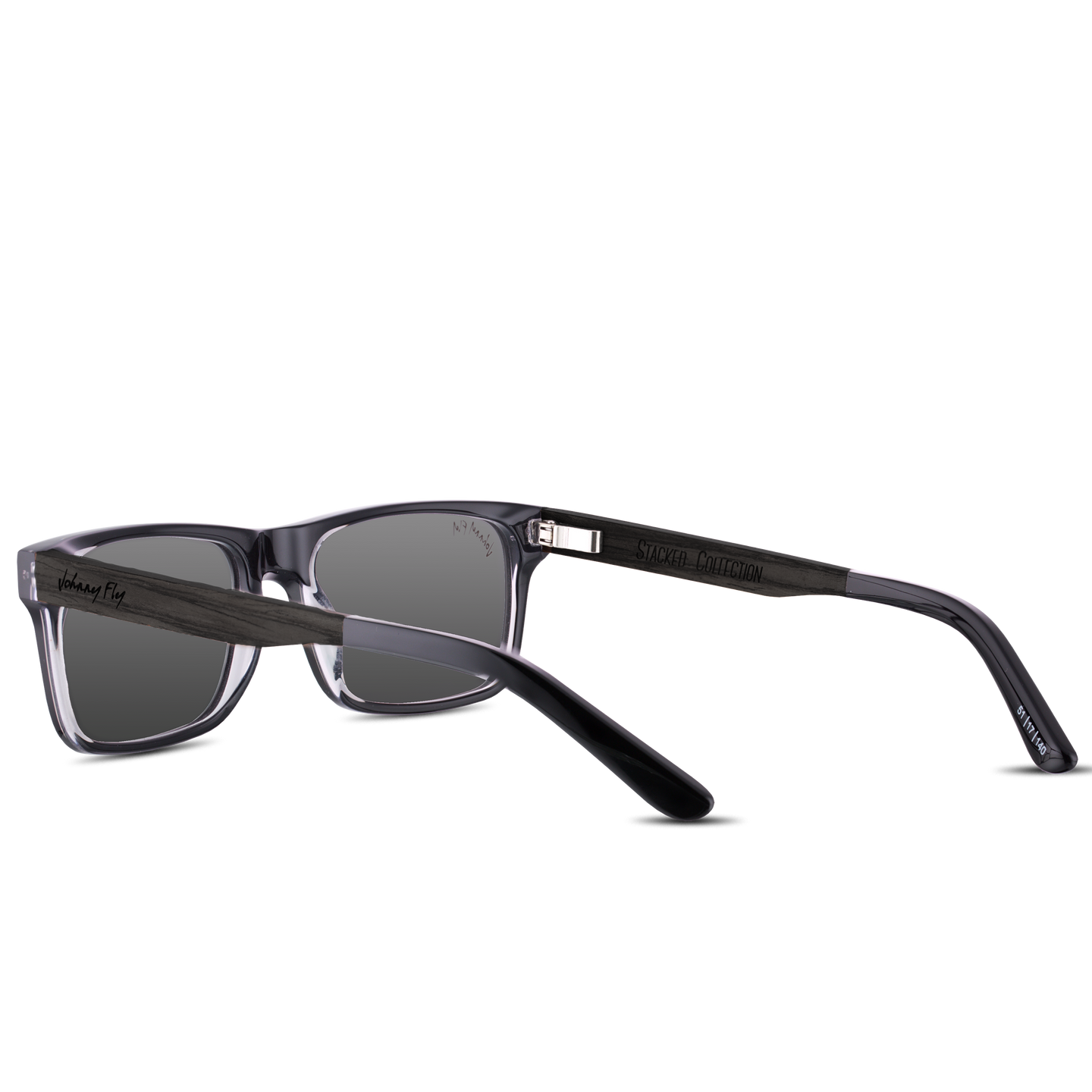 7FIFTY7 Sunglasses Frame - Black Crystal- Johnny Fly | 757-BCRY-POL-SMK-WAL | | #color_black-crystal