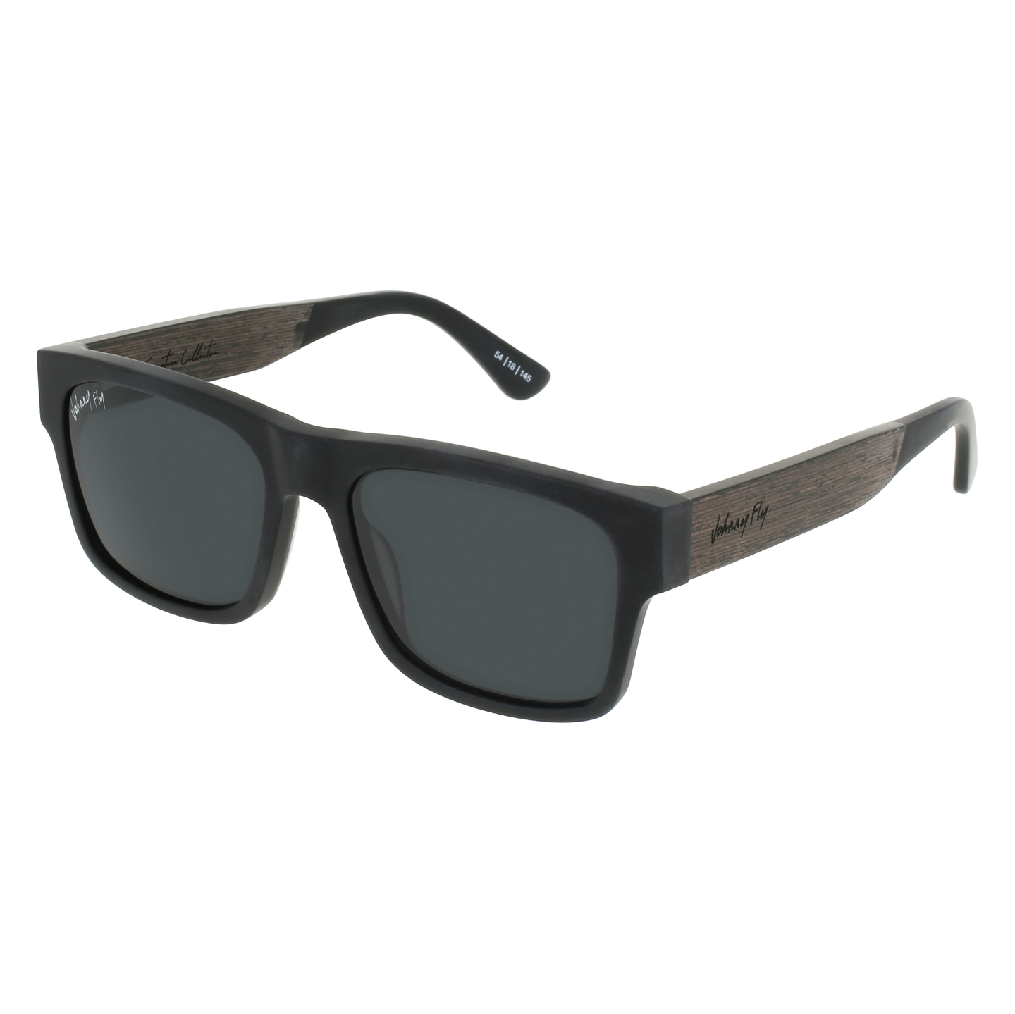 ARROW Sunglasses Frame - Matte Black- Johnny Fly | ARR-MBL-POL-SMK-EBN | | #color_matte-black