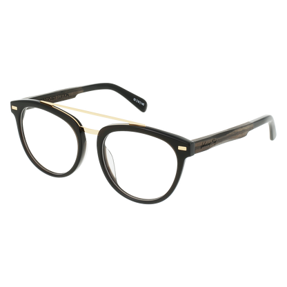 CAPTAIN Eyeglasses Frame - Golden Onyx- Johnny Fly | CAP-10YR-FRAME | | #color_golden-onyx