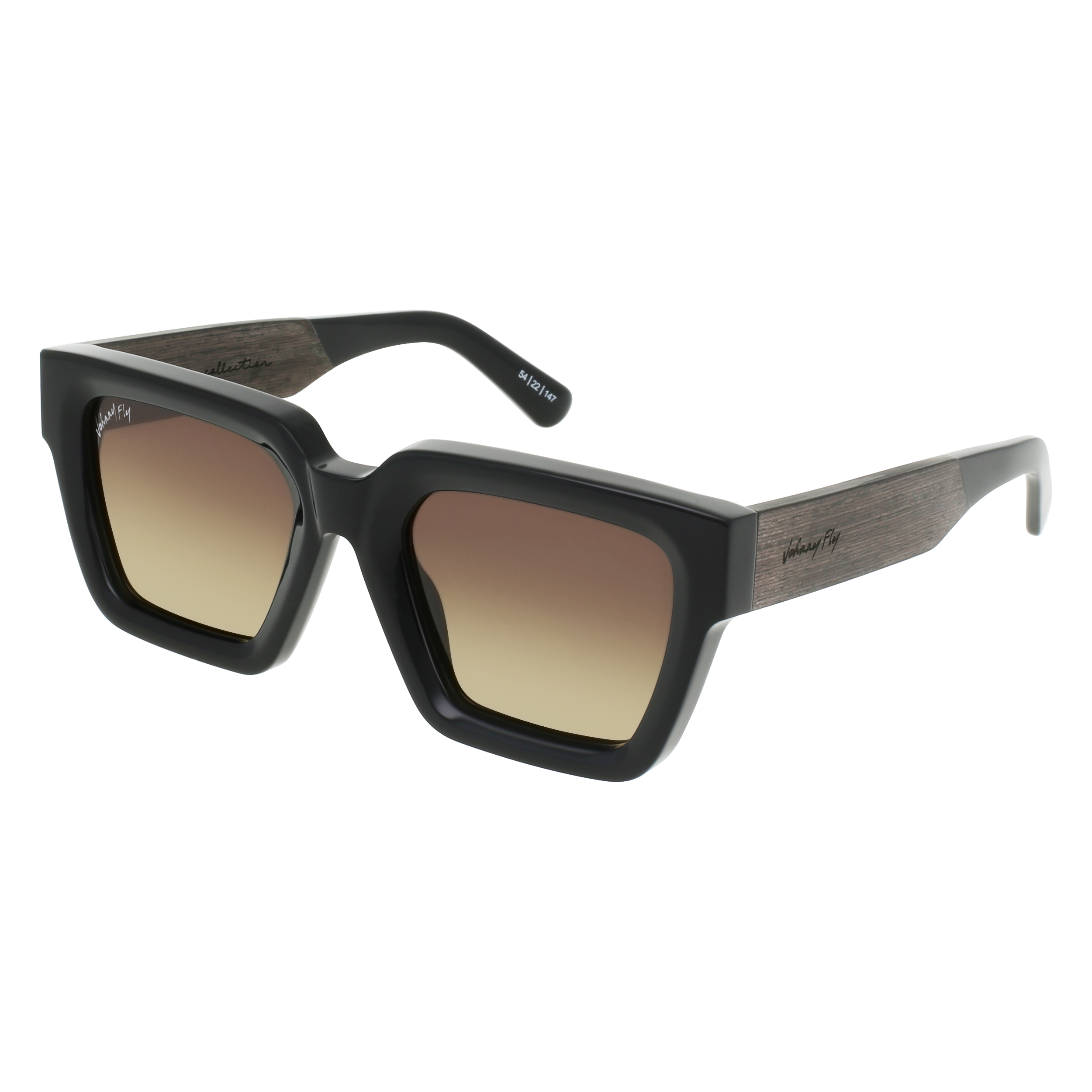 FAME Sunglasses Frame - Gloss Black- Johnny Fly | FAM-GBL-POL-LBGR | | 