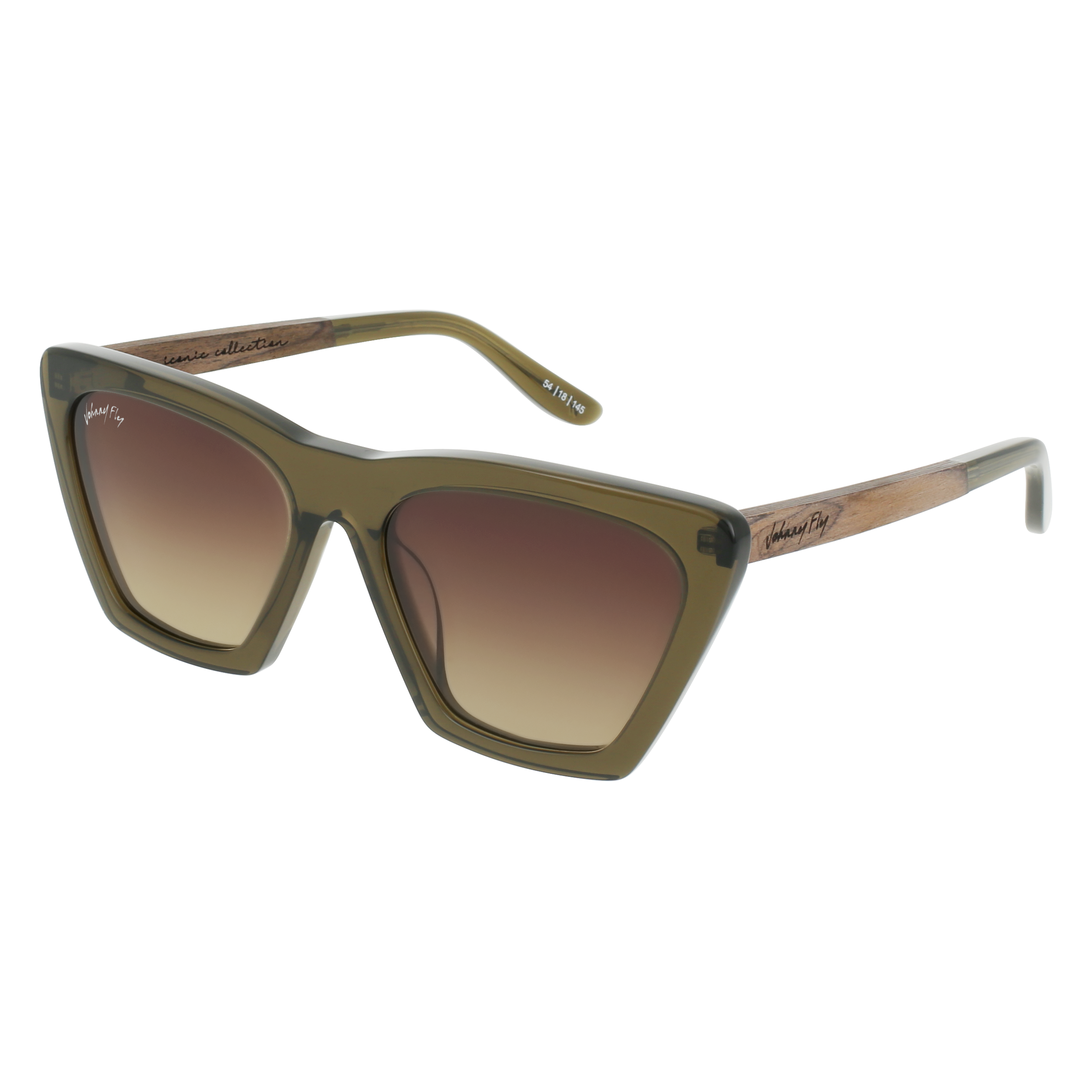 FIGURE Sunglasses Frame - Olive- Johnny Fly | FIG-OLIV-NBG126-BRG-WAL | | #color_olive