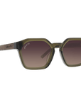 Fortune Polarized Sunglasses by Johnny Fly - Olive || Brown Gradient Polarized 