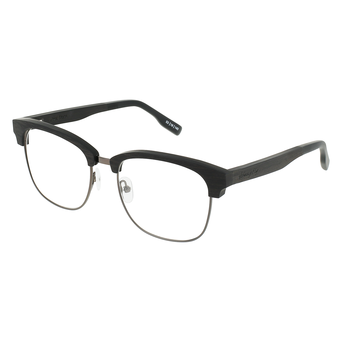 HUGHES Eyeglasses Frame - Gunmetal- Johnny Fly | HUG-BSIL-RX-EBN | | #color_gunmetal