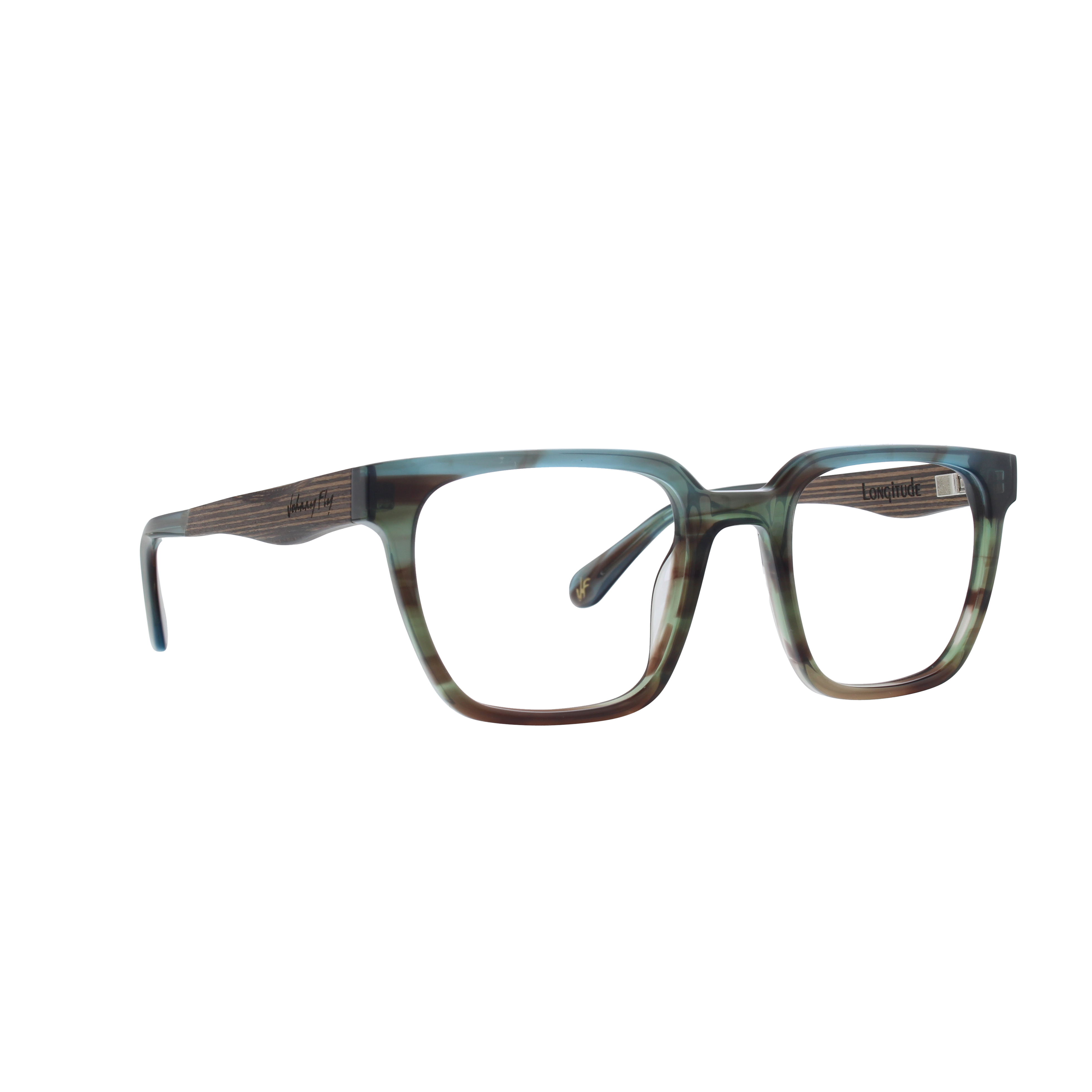 Longitude Bluelight Eyeglasses by Johnny Fly #color_rainforest
