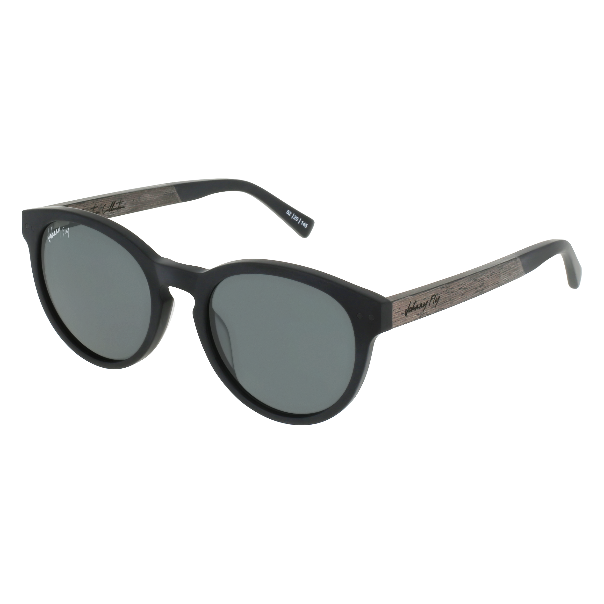 LATITUDE Sunglasses Frame - Matte Black- Johnny Fly | LTS-MBL-POL-SMK-ZEB | | 