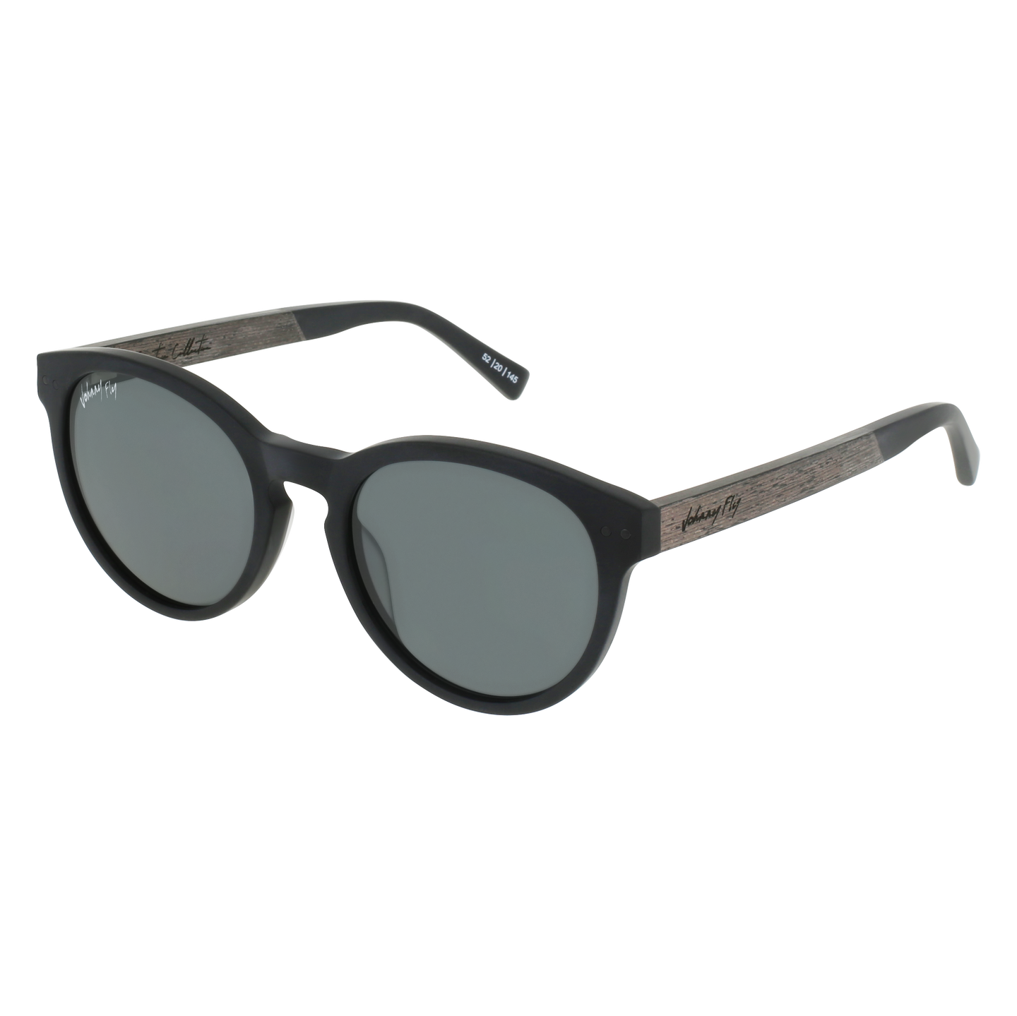LATITUDE Sunglasses Frame - Matte Black- Johnny Fly | LTS-MBL-POL-SMK-ZEB | | #color_matte-black