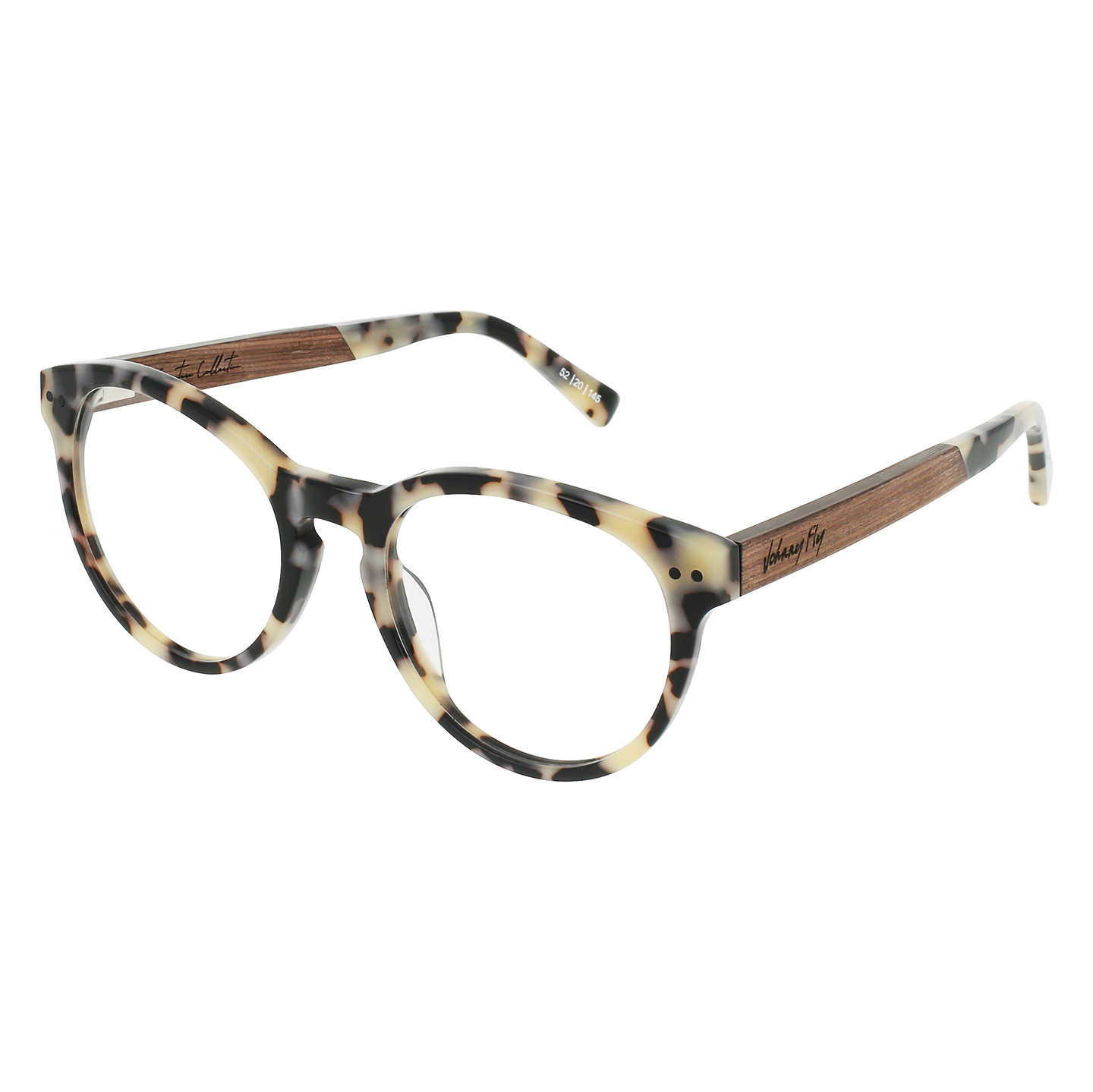 LATITUDE Eyeglasses Frame - White Tortoise- Johnny Fly | LTS-WHT-RX-CLR-WAL | | #color_white-tortoise