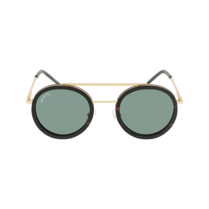 RIKER Sunglasses Frame - Gold- Johnny Fly | RIK-GLD-CR39-G15-EBN_EBN | | 