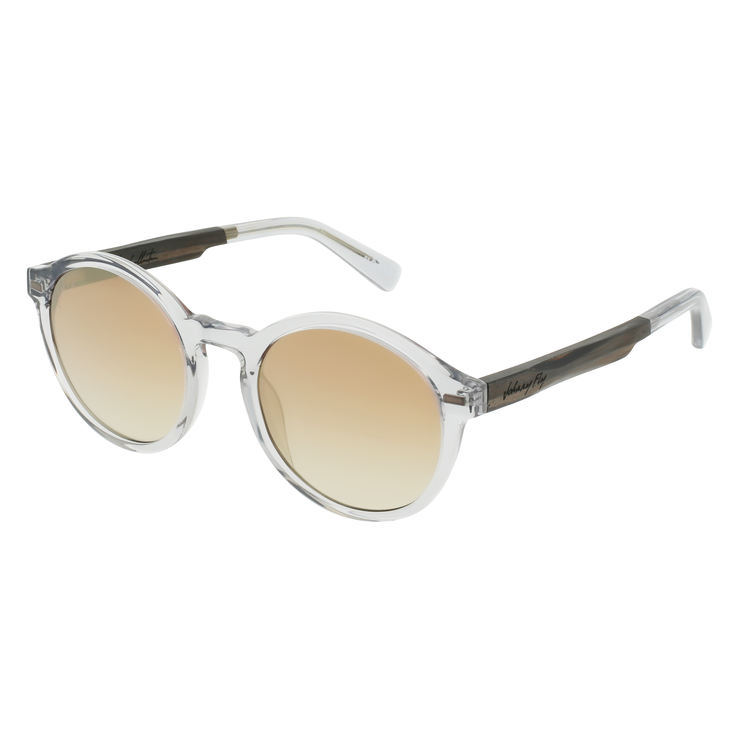 UFO Sunglasses Frame - Tinted Crystal- Johnny Fly | UFO-TCRY-REF-GLDGR | | 