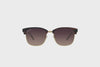 Hughes Polarized Sunglasses - Gold / Wood Club Master Style - Johnny Fly | #color_gold