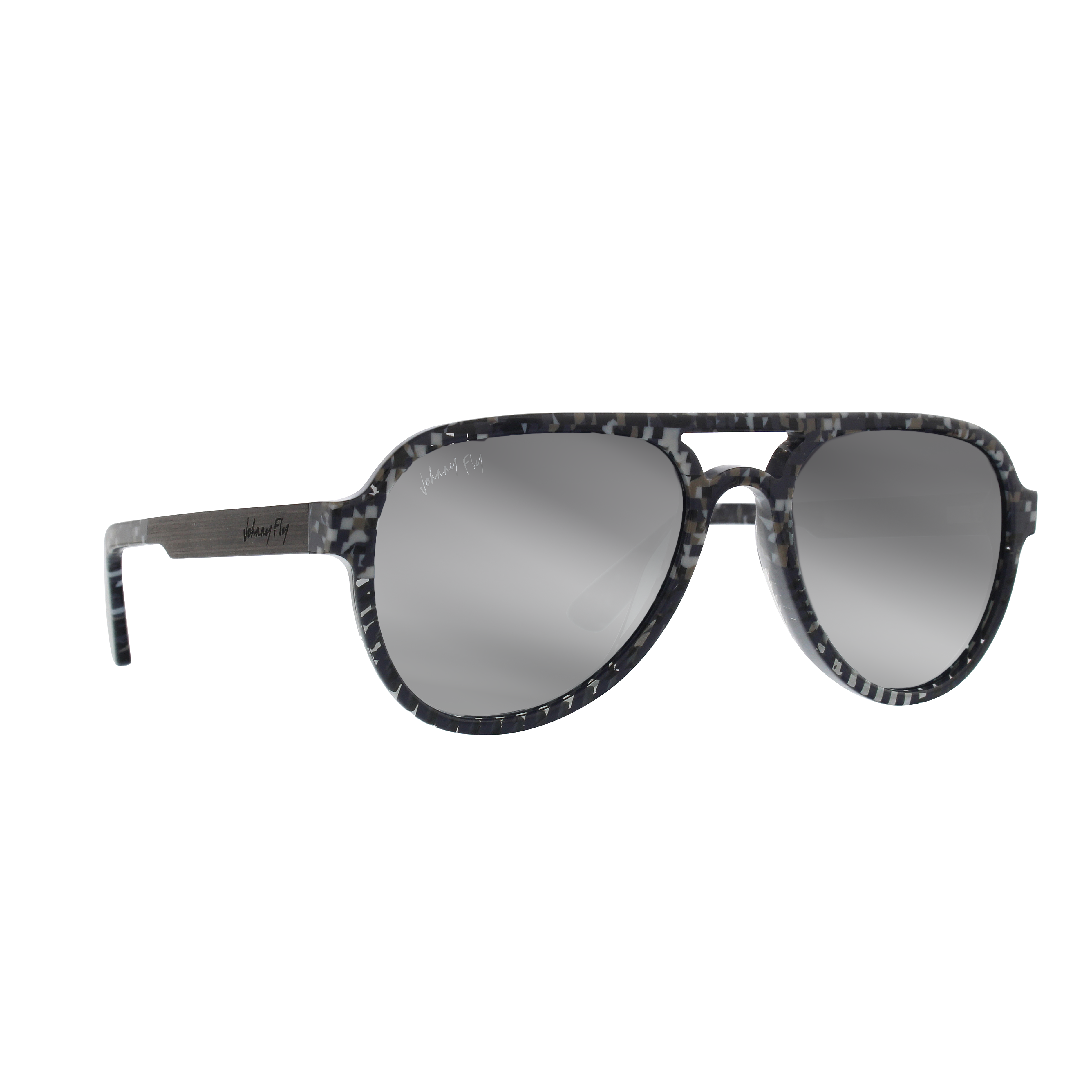 Johnny Fly Apache 8-Bit / Black Flash Polarized Sunglasses | #color_8-bit