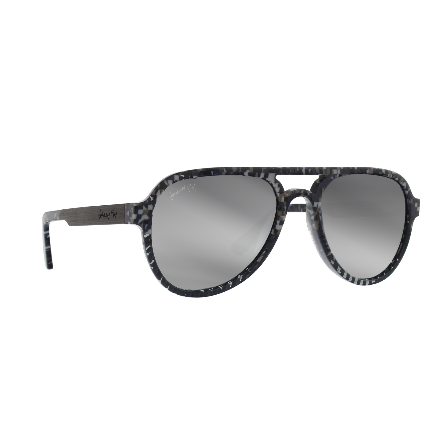 Johnny Fly Apache 8-Bit / Black Flash Polarized Sunglasses | #color_8-bit