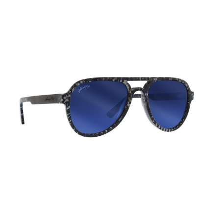 Johnny Fly Apache 8-Bit / Blue Flash Polarized Sunglasses | 