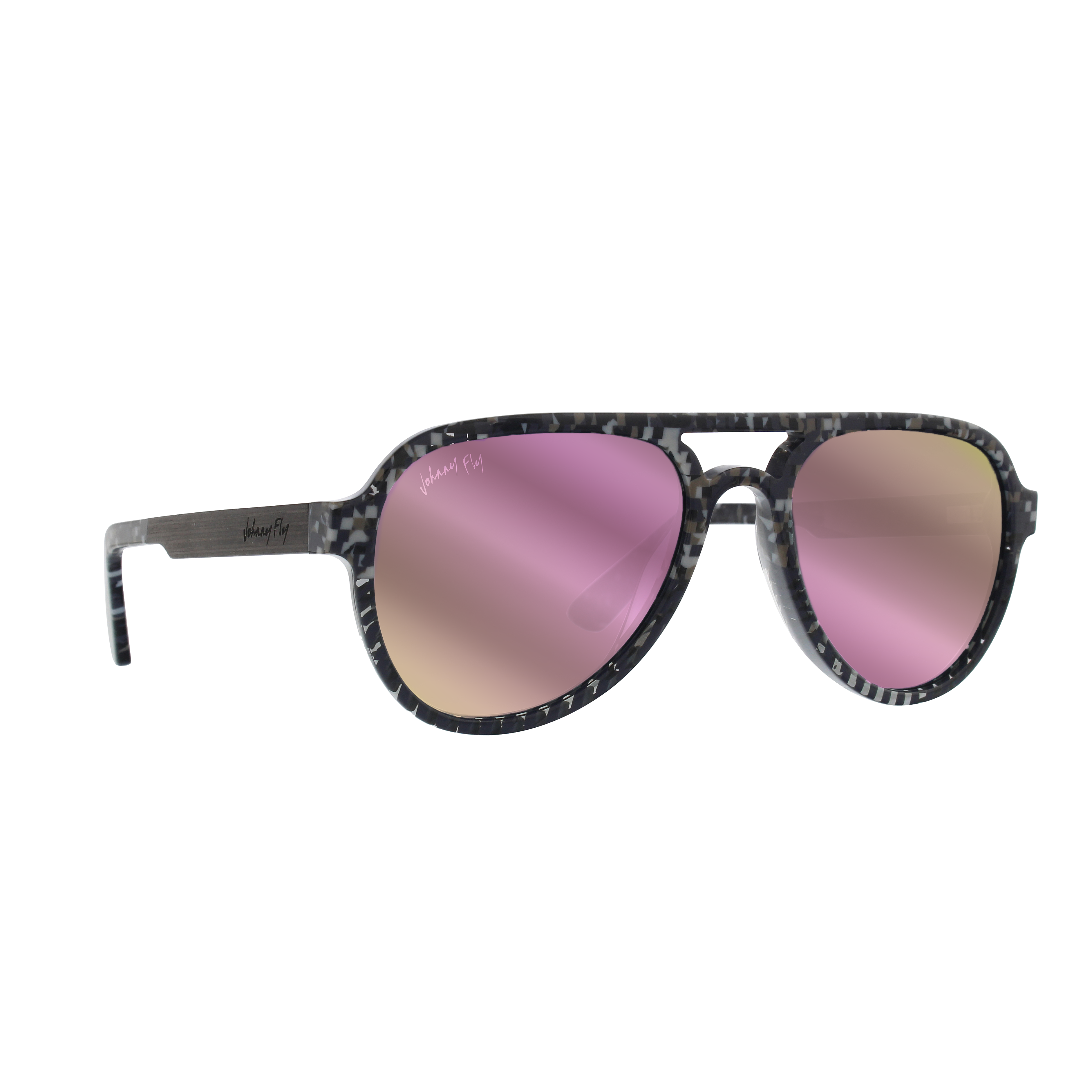 Johnny Fly Apache 8-Bit / Rose Gold Reflect Polarized Sunglasses | #color_8-bit