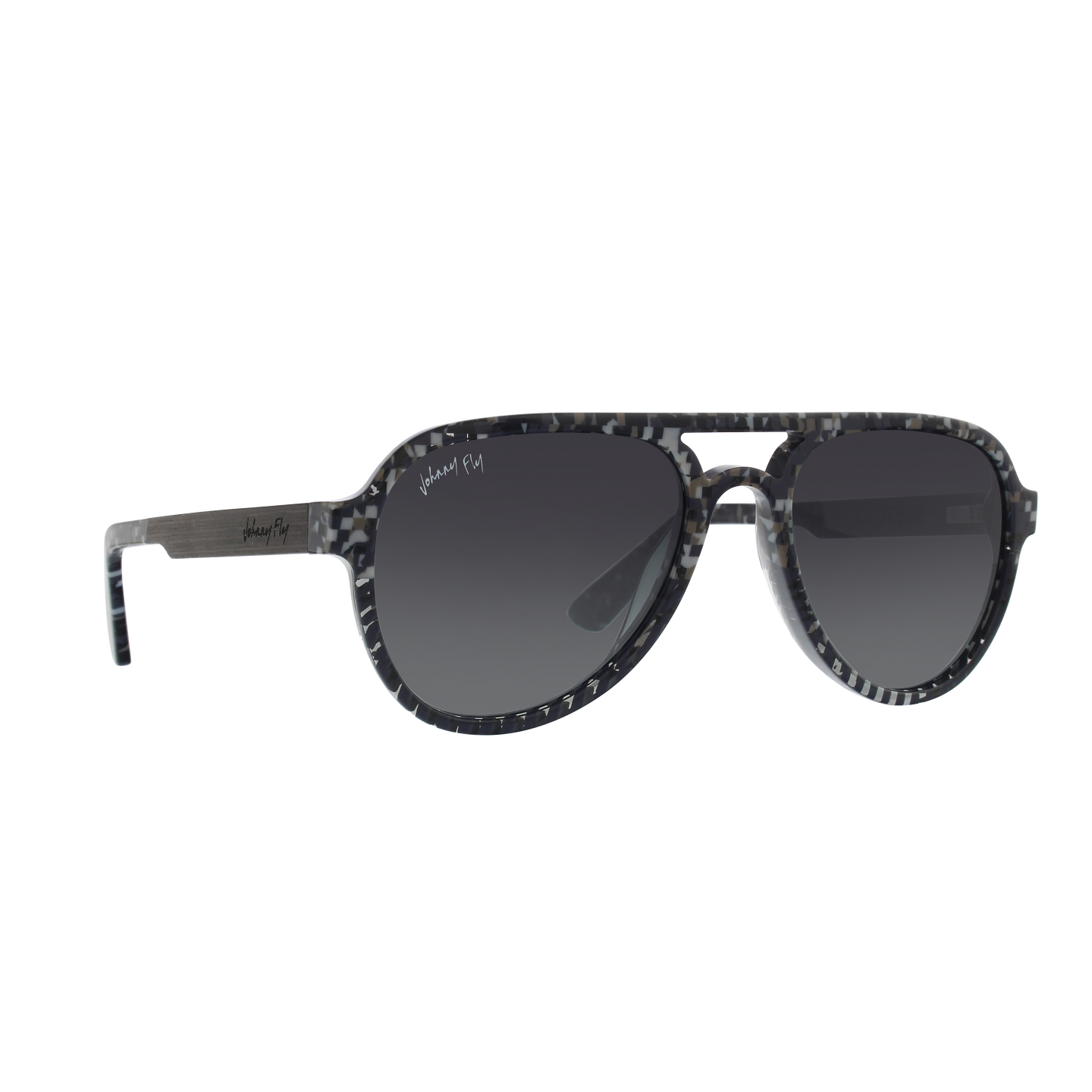 Johnny Fly Apache 8-Bit / Smoke Gradient Polarized Sunglasses | #color_8-bit