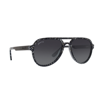 Johnny Fly Apache 8-Bit / Smoke Gradient Polarized Sunglasses | #color_8-bit