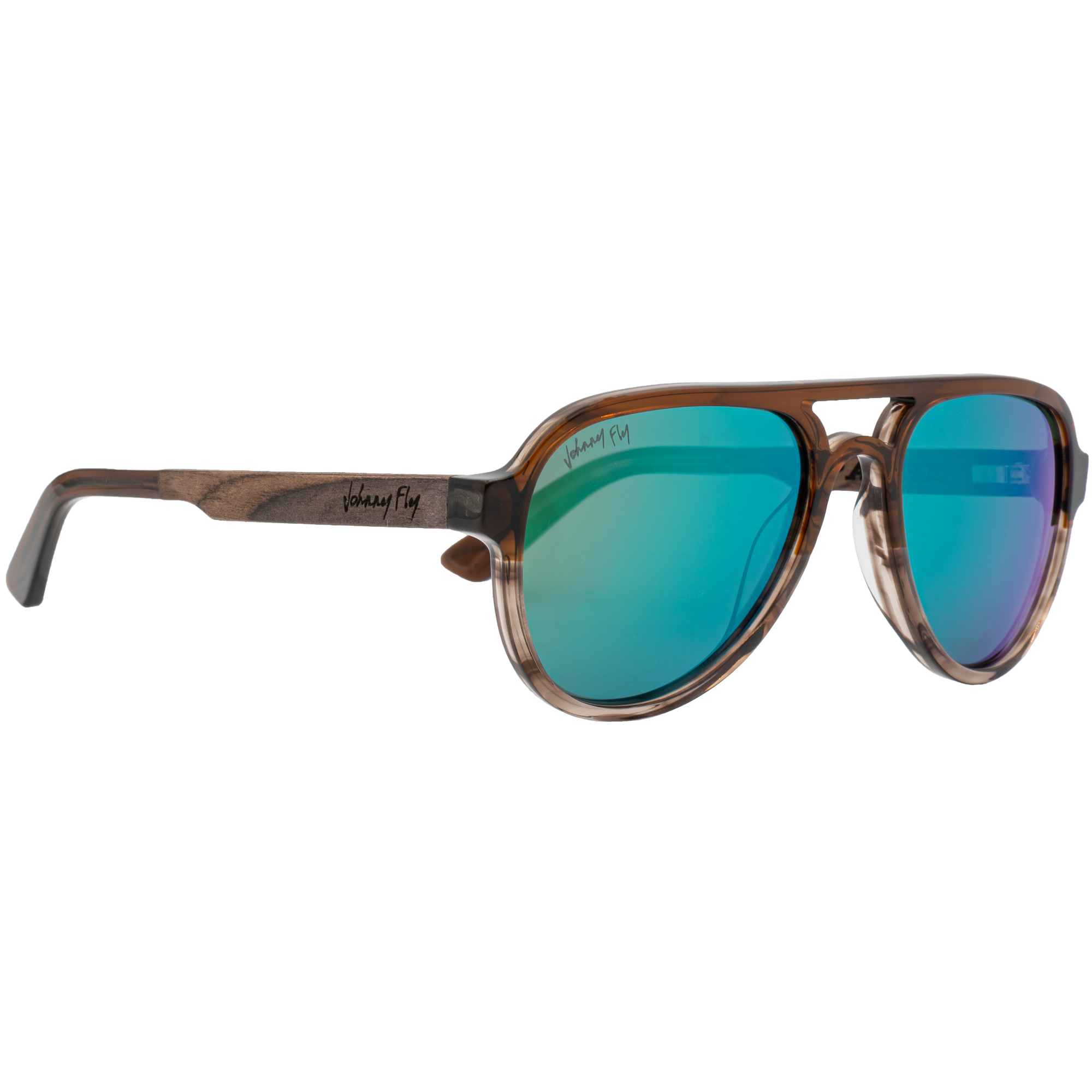 Apache Polarized Sunglasses by Johnny Fly - Steel Leaf || Green Reflect Polarized #color_steel-leaf