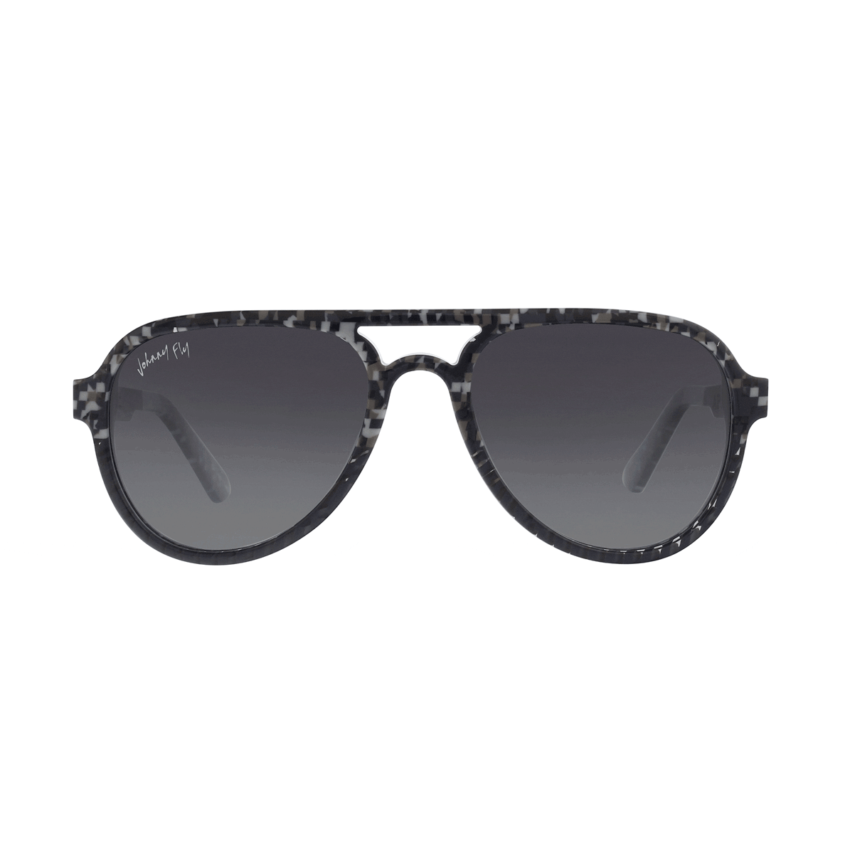 Johnny Fly Apache 8-Bit / Smoke Gradient Polarized Sunglasses | #color_8-bit