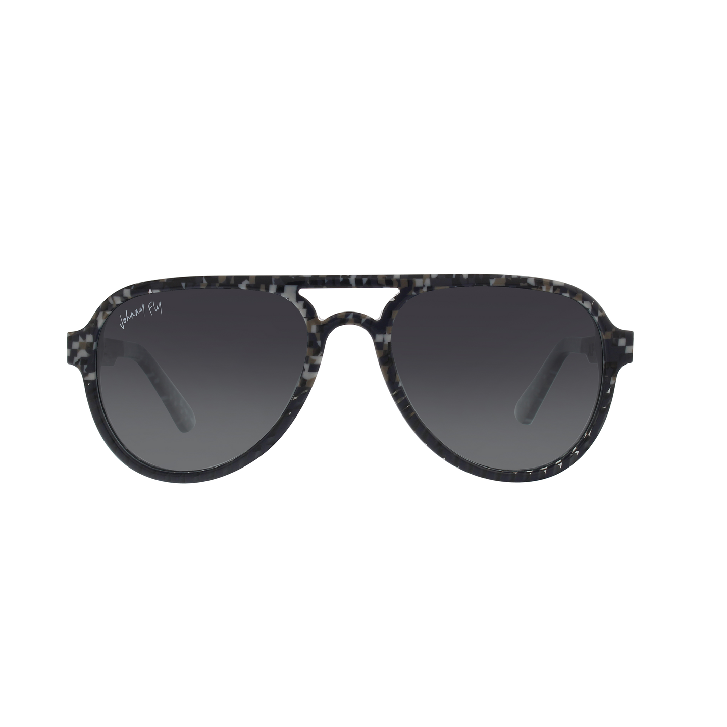 Johnny Fly Apache 8-Bit / Smoke Gradient Polarized Sunglasses | #color_8-bit