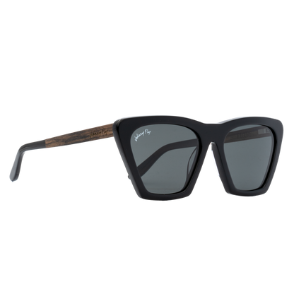 Figure Polarized Sunglasses by Johnny Fly - Gloss Black || Smoke Polarized #color_gloss-black