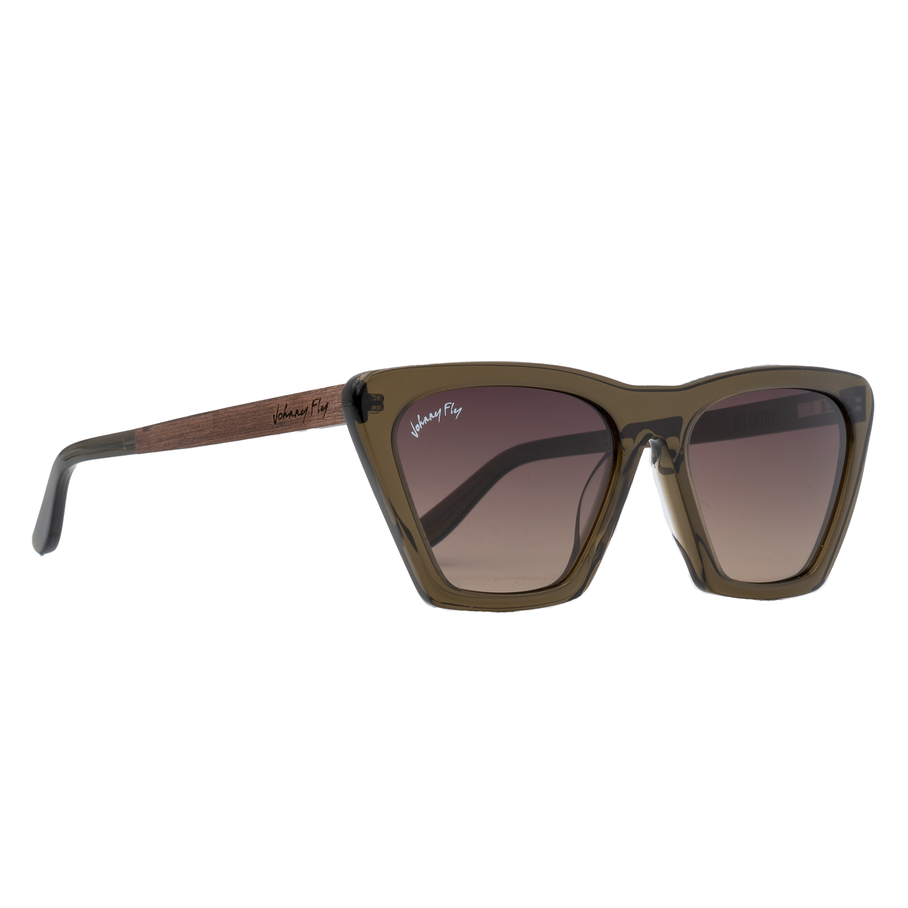 FIGURE - Olive - Sunglasses - Johnny Fly Eyewear | #color_olive