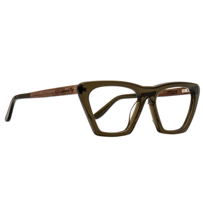 FIGURE BLUGUARD - Olive - Blue Light Glasses - Johnny Fly Eyewear | 