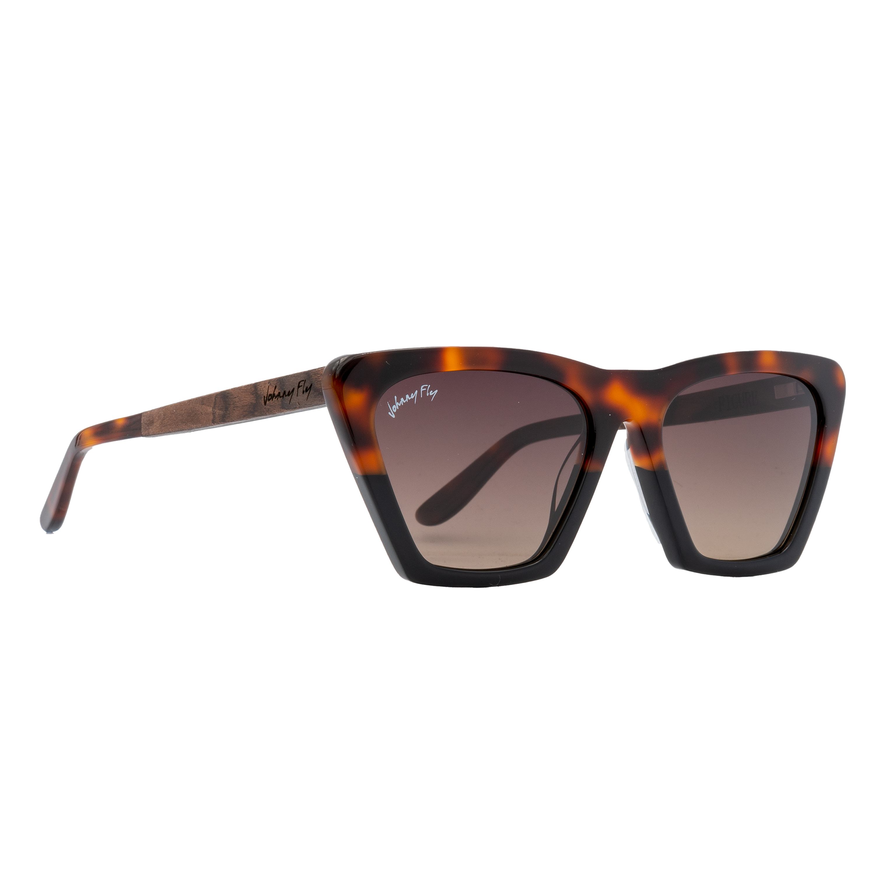 FIGURE - Split Tortoise - Sunglasses - Johnny Fly Eyewear | #color_split-tortoise