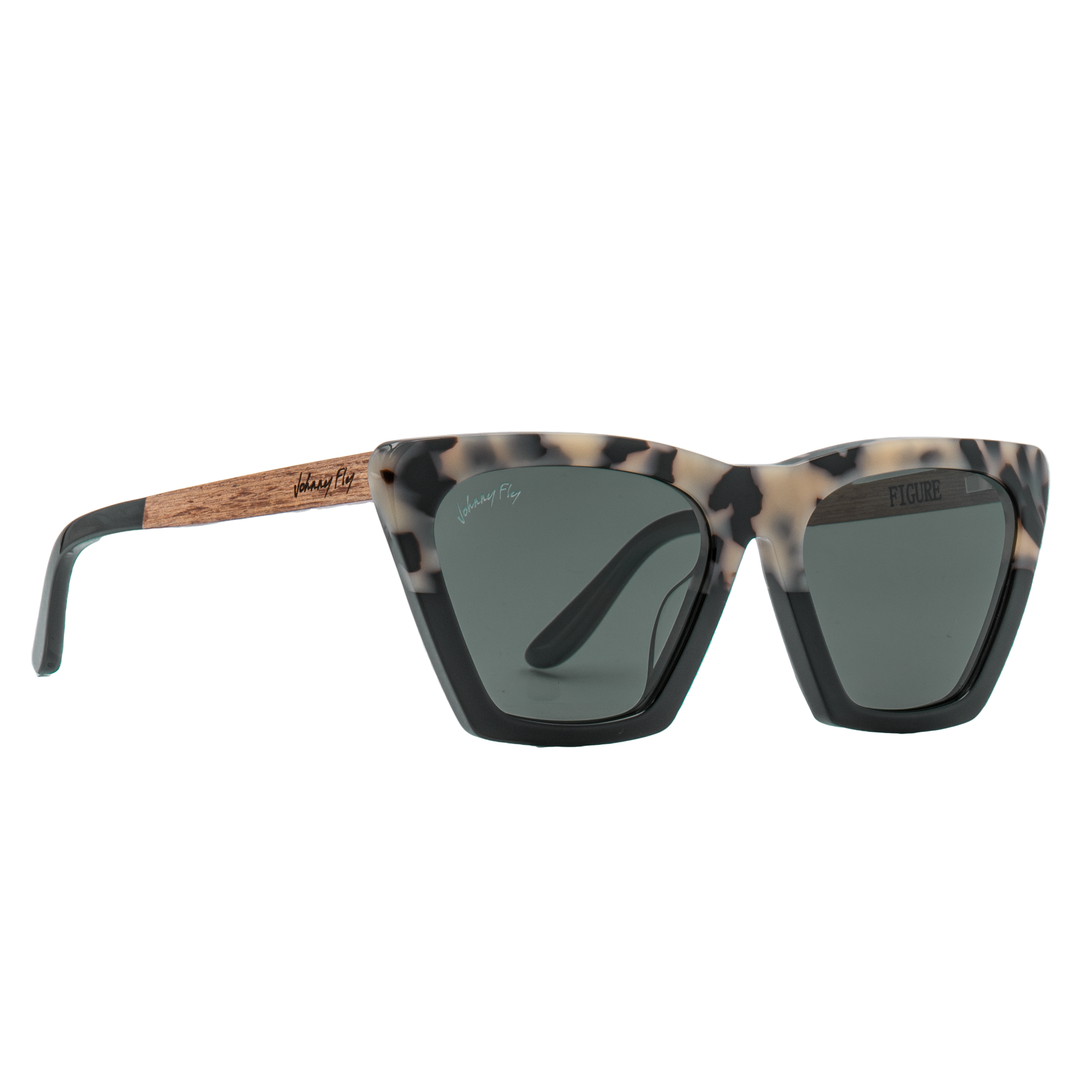 Figure - Johnny Fly - Split White Tortoise - G15 Polarized - Sunglasses | 
