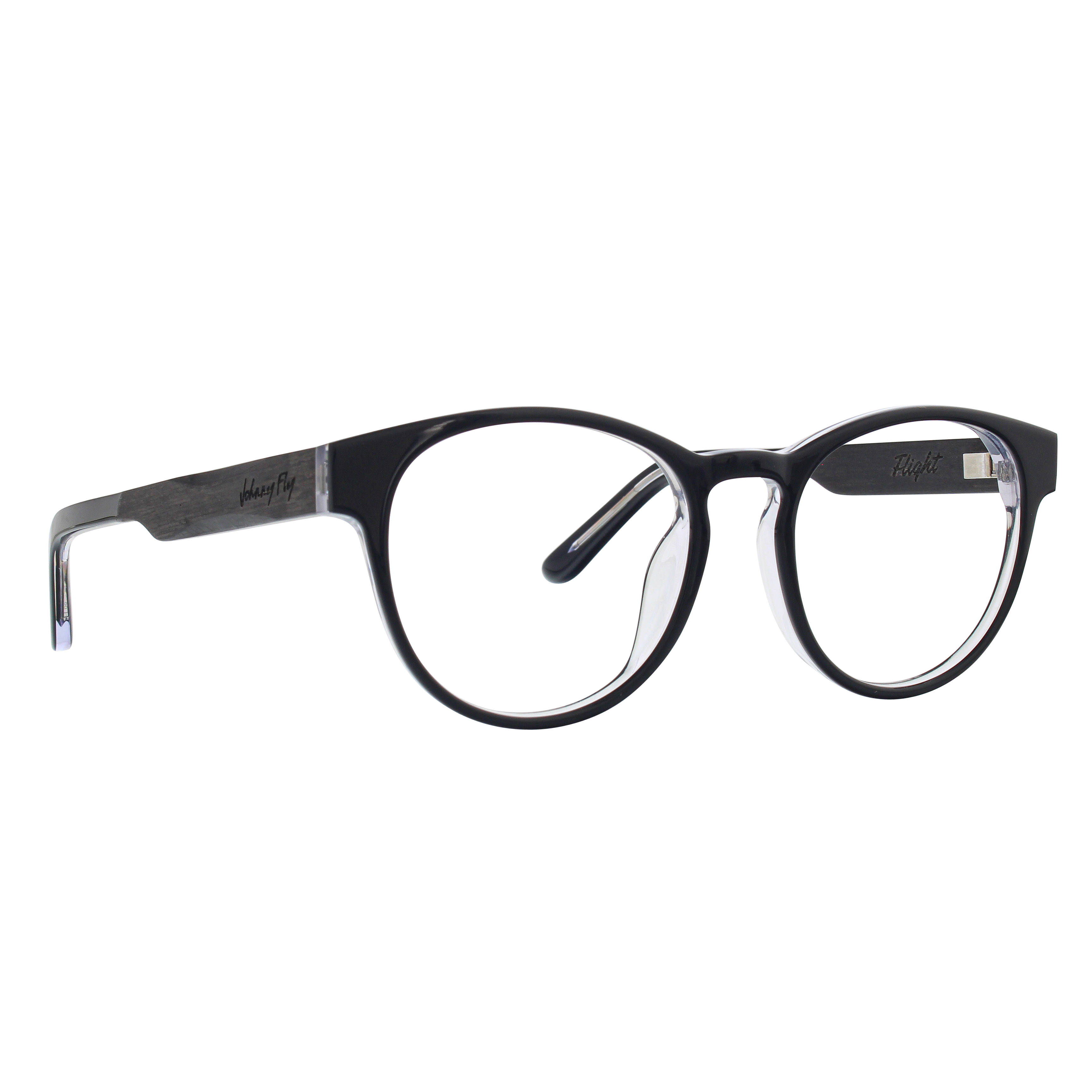 FLIGHT Frame - Gloss Black - Eyeglasses Frame - Johnny Fly Eyewear | #color_black-crystal