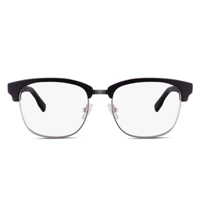 HUGHES BLUGARD - Brushed Silver - Blue Light Glasses - Johnny Fly Eyewear 