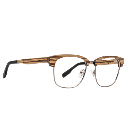 HUGHES BLUGARD - Polished Nickel - Blue Light Glasses - Johnny Fly Eyewear 