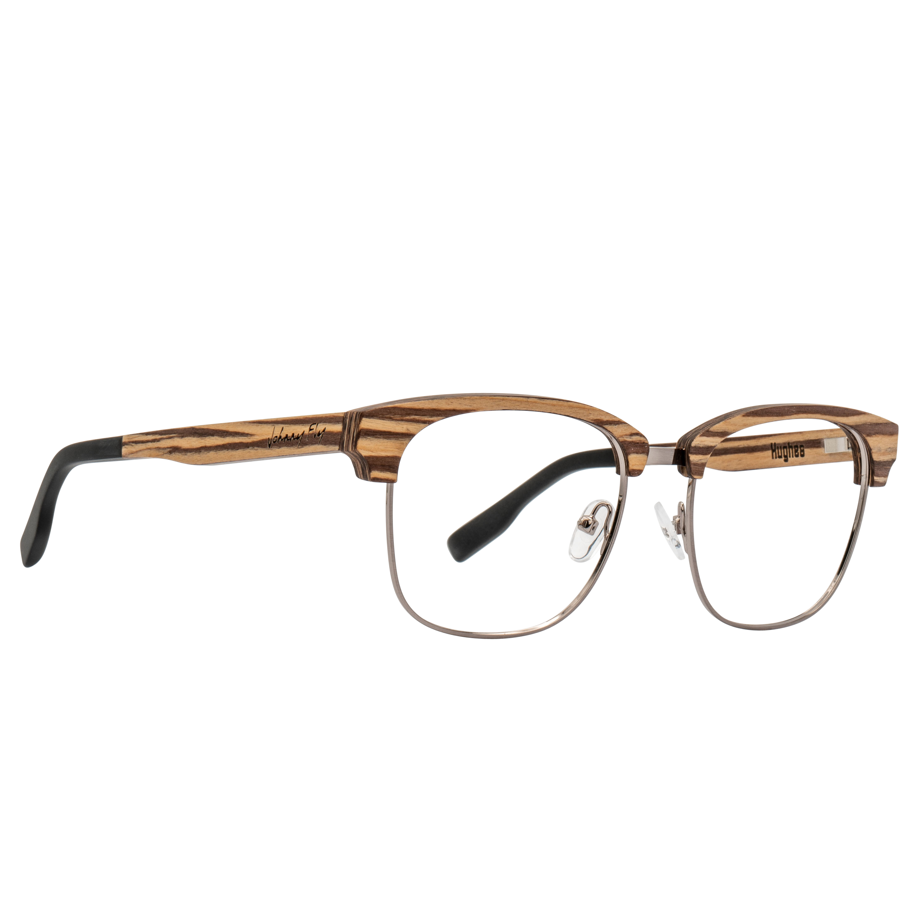 HUGHES Frame - Polished Nickel - Eyeglasses Frame - Johnny Fly Eyewear | #color_polished-nickel