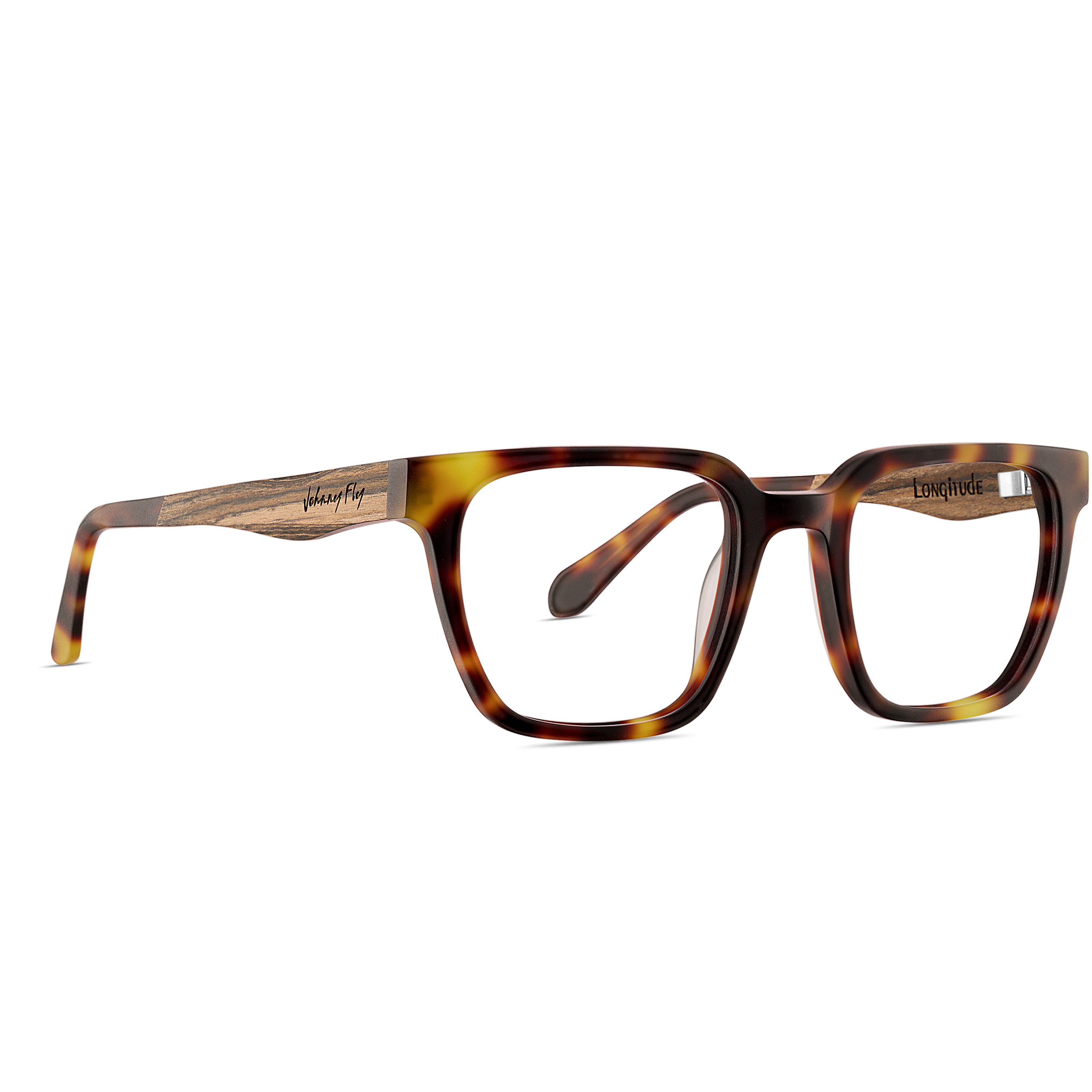LONGITUDE FRAME  - Matte Classic Tortoise - Eyeglasses Frame - Johnny Fly Eyewear #color_matte-classic-tortoise