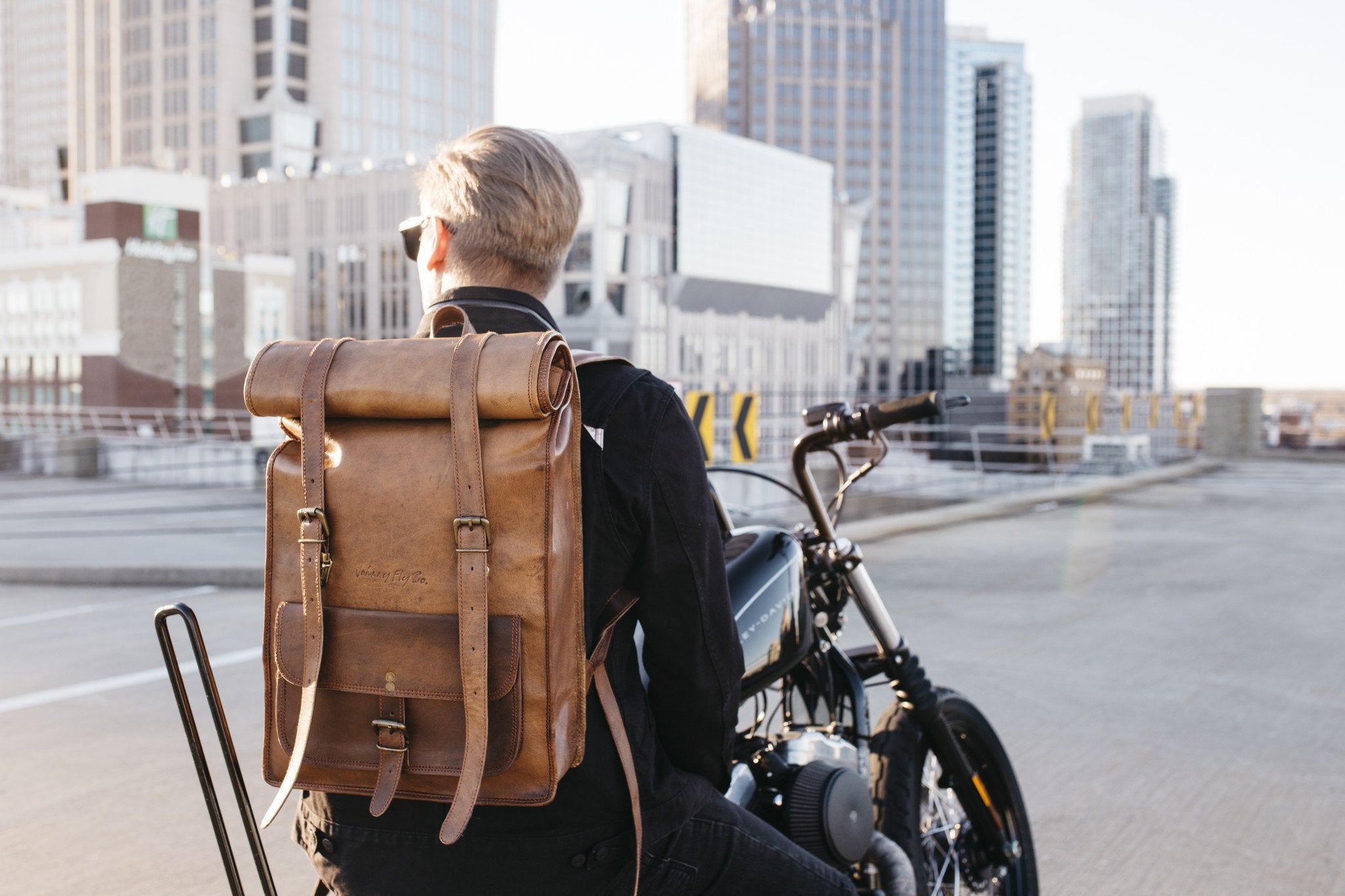 Rolltop Backpack - Johnny Fly - Leather Bags
