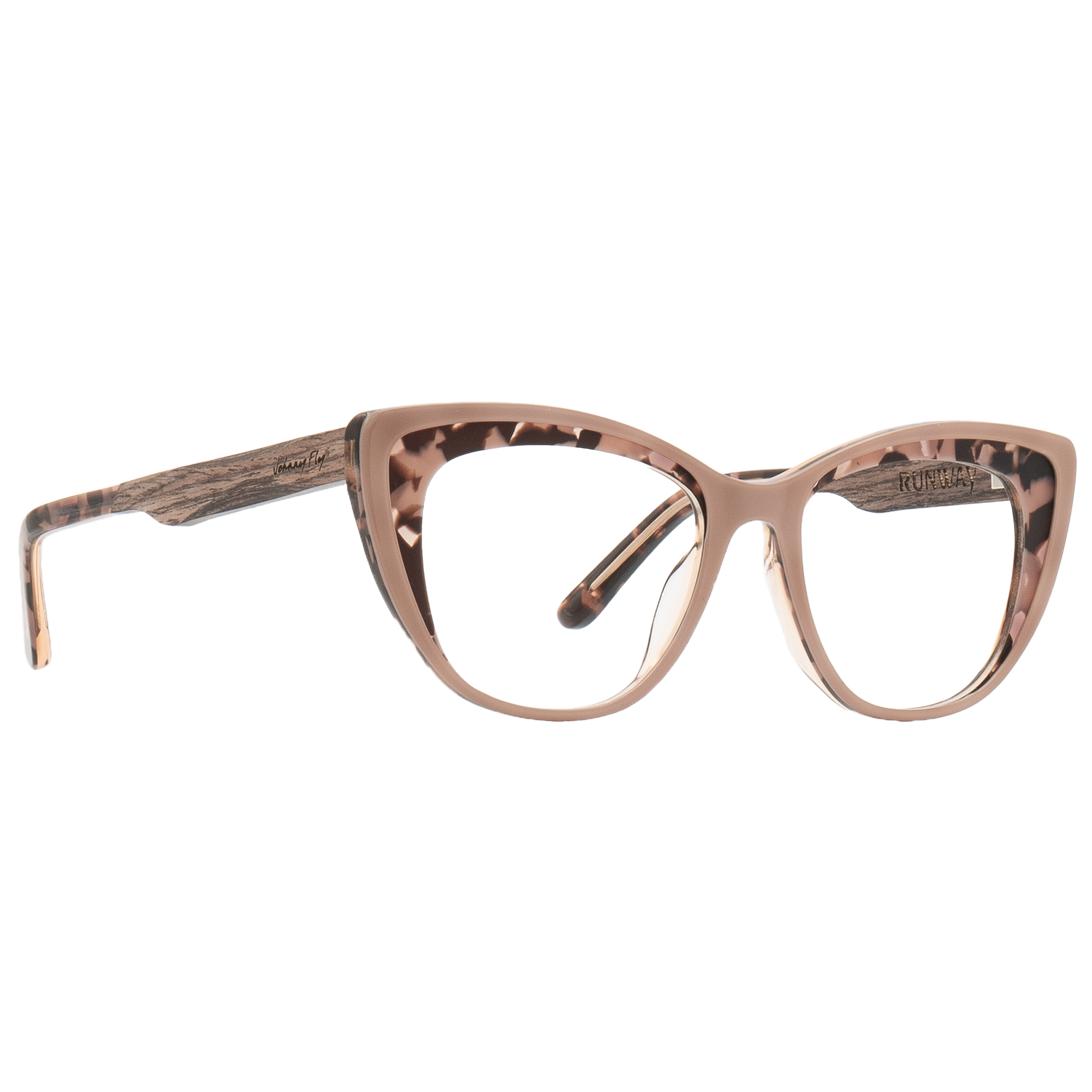 RUNWAY FRAME - Mauve Tortoise - Eyeglasses Frame - Johnny Fly Eyewear | #color_mauve-tortoise